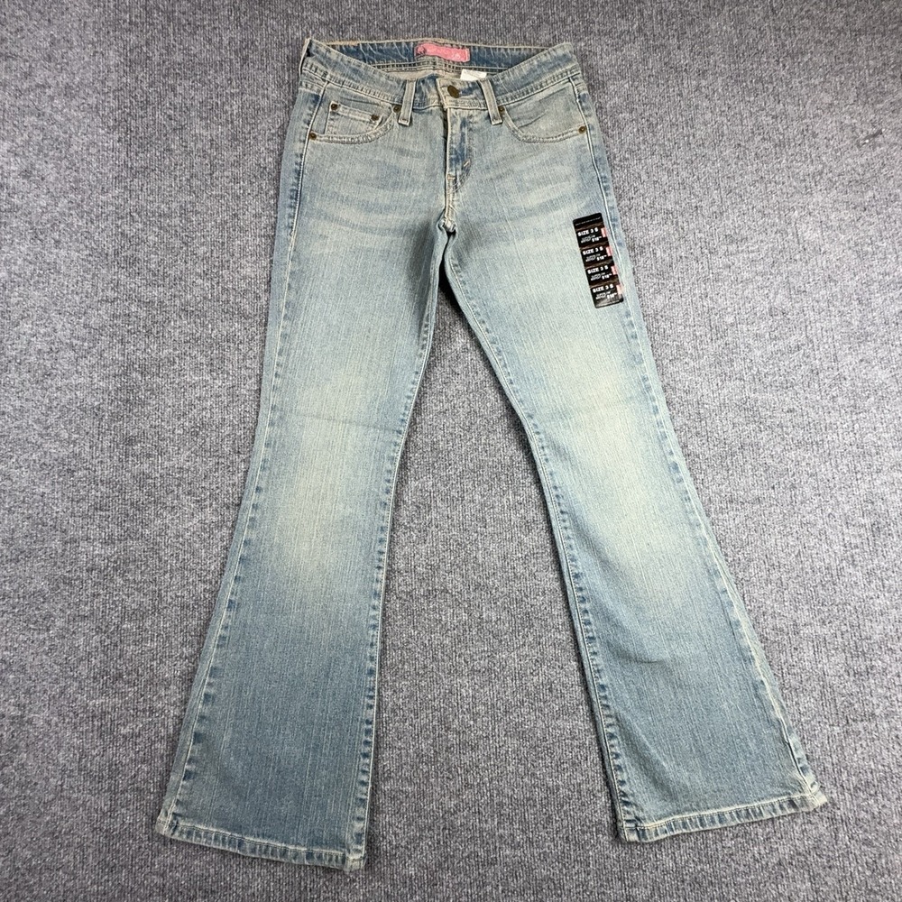 Levi's 518 Superlow Bootcut Jeans Juniors 3S Light Wash Low Rise Stretch Denim